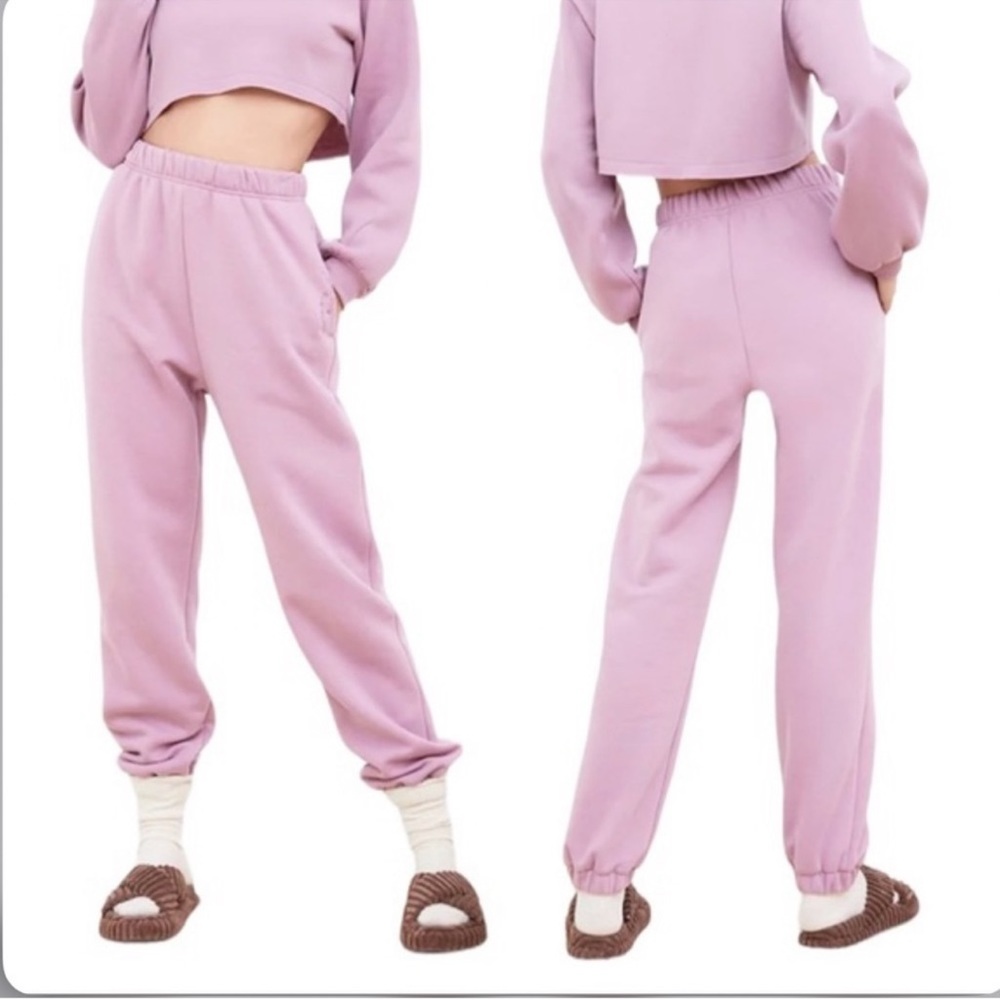 For Love & Lemons Josie Pink/Purple Jogger Sweatpants Lounge Small